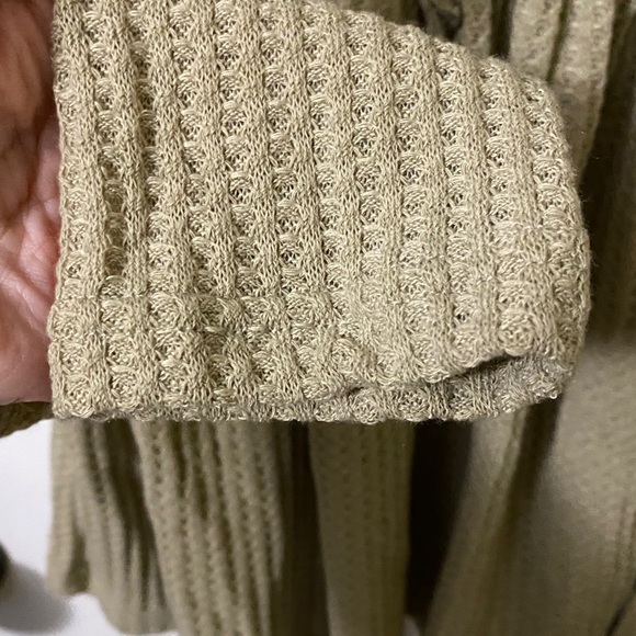 SHEIN Olive V-Neck Ruffle Blouse - Picture 4 of 5